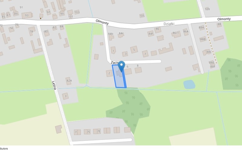 Dom w miejscowości Olmonty, Zaciszna 4 (podlaskie). Działki numer: 65/21, 65/14. Domy. Zaciszna 4, 15-603, Olmonty, (woj. podlaskie)