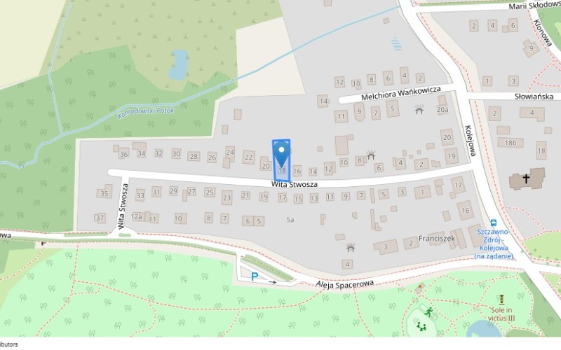 Dom w miejscowości Szczawno-Zdrój, Wita Stwosza 18 (dolnośląskie). Działka numer: 102. Domy. Wita Stwosza 18, 58-310, Szczawno-Zdrój, (woj. dolnośląskie)