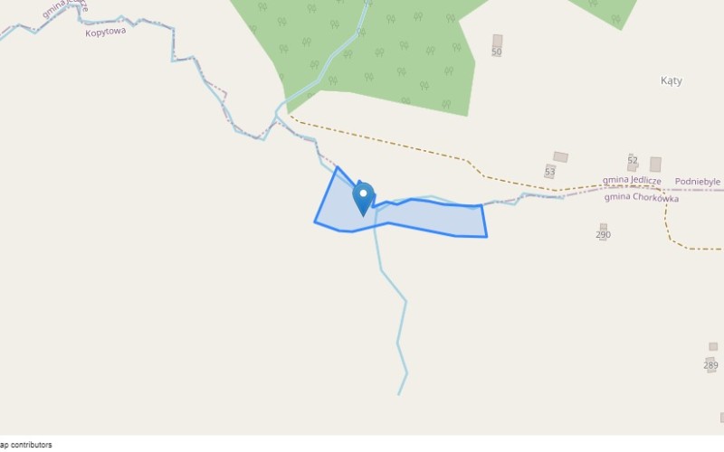 Grunt w miejscowości Kopytowa, Kopytowa (podkarpackie). Działka numer: 587. Działki i grunty. Kopytowa, 38-459, Kopytowa, (woj. podkarpackie)