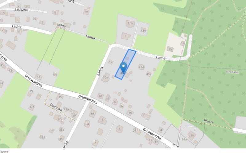 Dom w miejscowości Trzebinia, Grunwaldzka 48 (małopolskie). Działka numer: 53/13. Domy. Grunwaldzka 48, 32-540, Trzebinia, (woj. małopolskie)