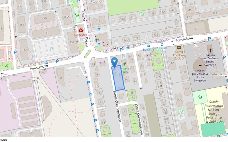 Dom w miejscowości Ząbki, Józefa Chełmońskiego 1 (mazowieckie). Działka numer: 24/5. Domy. Józefa Chełmońskiego 1, 05-091, Ząbki, (woj. mazowieckie)