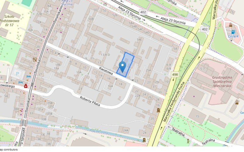 Dom w miejscowości Grudziądz, Kwiatowa 19-19A (kujawsko-pomorskie). Działka numer: 81. Domy. Kwiatowa 19-19A, 86-300, Grudziądz, (woj. kujawsko-pomorskie)