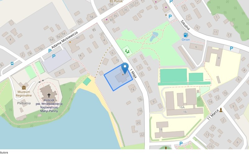 Nieruchomość komercyjna w miejscowości Puńsk, 1 Maja 12 (podlaskie). Nieruchomości komercyjne. 1 Maja 12, 16-515, Puńsk, (woj. podlaskie)