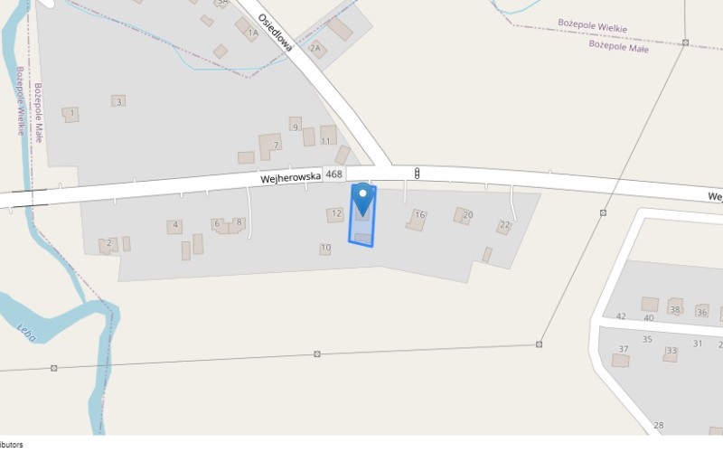Dom w miejscowości Bożepole Małe, Wejherowska 14 (pomorskie). Działka numer: 15/7. Domy. Wejherowska 14, 84-218, Bożepole Małe, (woj. pomorskie)
