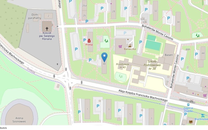 Mieszkanie w miejscowości Sosnowiec, Bohaterów Monte Cassino 48/86 (śląskie). Mieszkania. Bohaterów Monte Cassino 48/86, 41-221, Sosnowiec, (woj. śląskie)