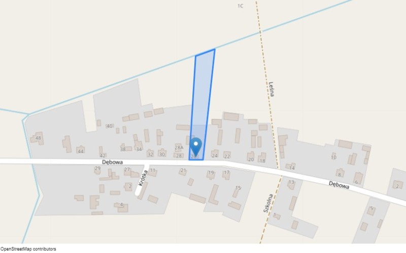 Dom w miejscowości Widzówek, Dębowa 26 (śląskie). Działka numer: 40. Domy. Dębowa 26, 42-282, Widzówek, (woj. śląskie)
