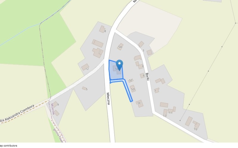 Dom w miejscowości Mizerów, Mleczna 5B (śląskie). Działki numer: 1093/183, 1097/183. Domy. Mleczna 5B, 43-265, Mizerów, (woj. śląskie)