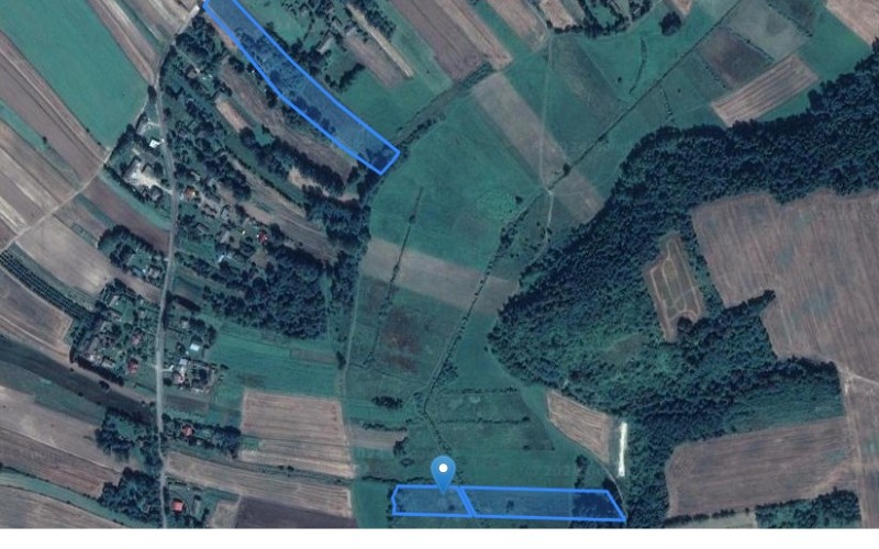 Grunt w miejscowości Skomorochy Małe, Skomorochy Małe (lubelskie). Działki numer: 987/2, 830, 831. Działki i grunty. Skomorochy Małe, 22-425, Skomorochy Małe, (woj. lubelskie)