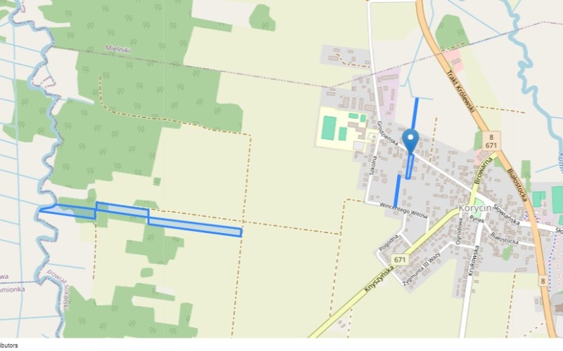 Dom w miejscowości Korycin, Grodzieńska (podlaskie). Działki numer: 261, 293, 26, 48, 52, 258/1. Domy. Grodzieńska, 16-140, Korycin, (woj. podlaskie)