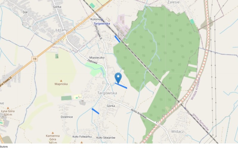 Grunt w miejscowości Targowiska, Targowiska (podkarpackie). Działki numer: 90, 803, 1825, 1859. Działki i grunty. Targowiska, 38-423, Targowiska, (woj. podkarpackie)