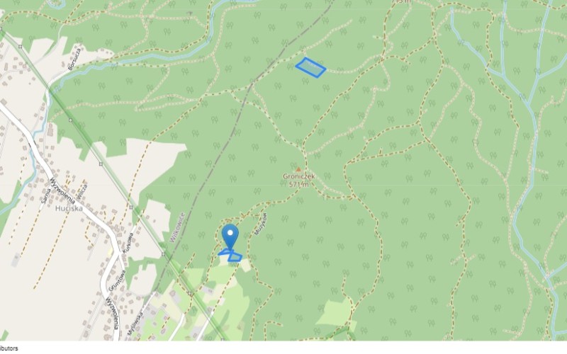 Grunt w miejscowości Łodygowice, Łodygowice (śląskie). Działki numer: 871/1, 650/2, 648. Działki i grunty. Łodygowice, 43-325, Łodygowice, (woj. śląskie)