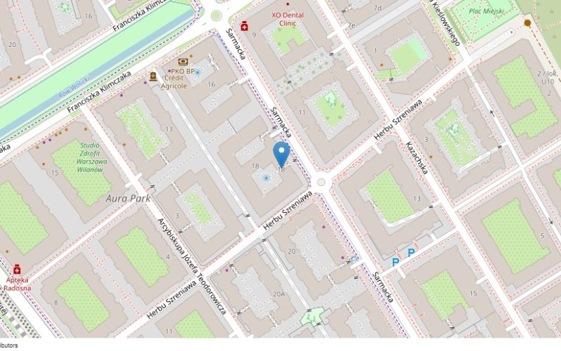Miejsce postojowe w miejscowości Warszawa, Sarmacka 18/miejsce postojowe nr 220 (mazowieckie). Garaże i miejsca postojowe. Sarmacka 18/miejsce postojowe nr 220, 02-972, Warszawa, (woj. mazowieckie)