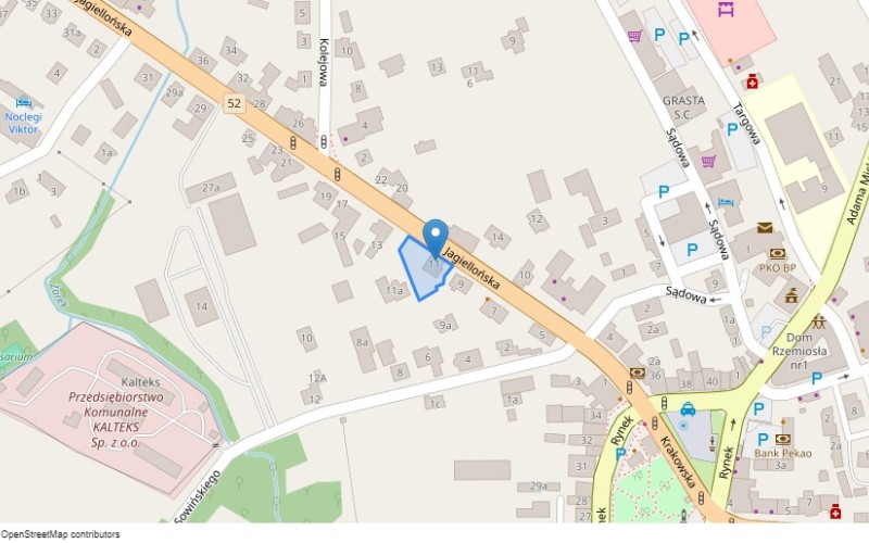 Dom w miejscowości Kalwaria Zebrzydowska, Jagiellońska 11 (małopolskie). Działka numer: 5023/2. Domy. Jagiellońska 11, 34-130, Kalwaria Zebrzydowska, (woj. małopolskie)