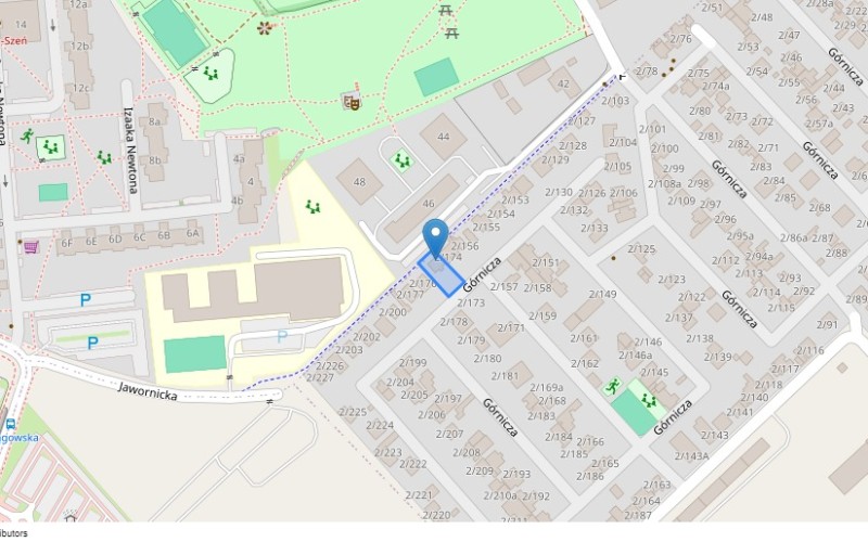 Dom w miejscowości Poznań, Górnicza 2/175 (wielkopolskie). Działka numer: 16. Domy. Górnicza 2/175, 60-107, Poznań, (woj. wielkopolskie)