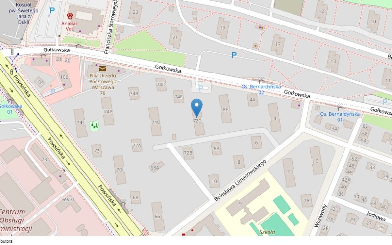 Mieszkanie w miejscowości Warszawa, Powsińska 72C/29 (mazowieckie). Mieszkania. Powsińska 72C/29, 02-903, Warszawa, (woj. mazowieckie)