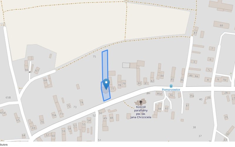 Dom w miejscowości Pomorzowice, Pomorzowice 76 (opolskie). Działka numer: 177/2. Domy. Pomorzowice 76, 48-118, Pomorzowice, (woj. opolskie)