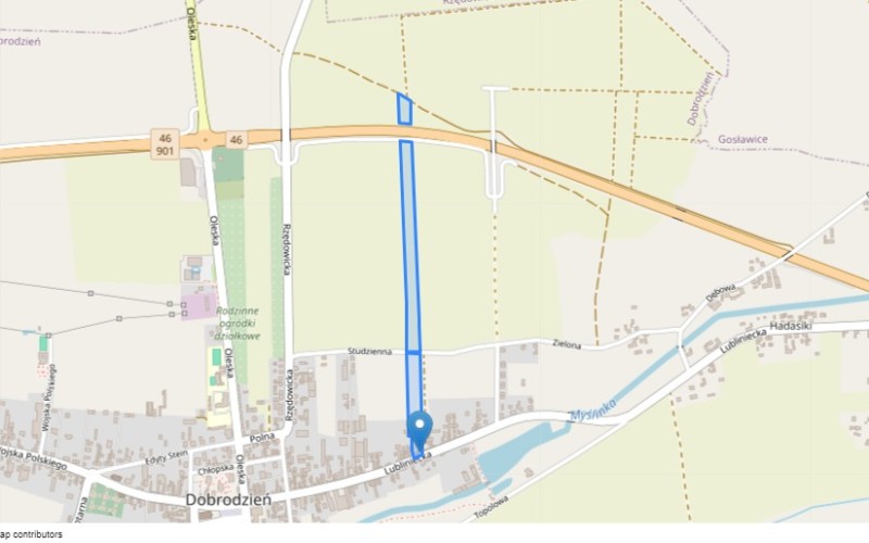 Dom w miejscowości Dobrodzień, Lubliniecka 75 (opolskie). Działki numer: 2663, 2483, 2662, 2368. Domy. Lubliniecka 75, 46-380, Dobrodzień, (woj. opolskie)