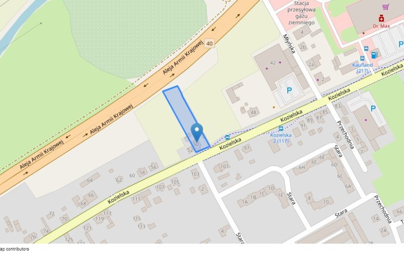 Dom w miejscowości Kędzierzyn-Koźle, Kozielska 50 (opolskie). Działka numer: 369/1. Domy. Kozielska 50, 47-224, Kędzierzyn-Koźle, (woj. opolskie)