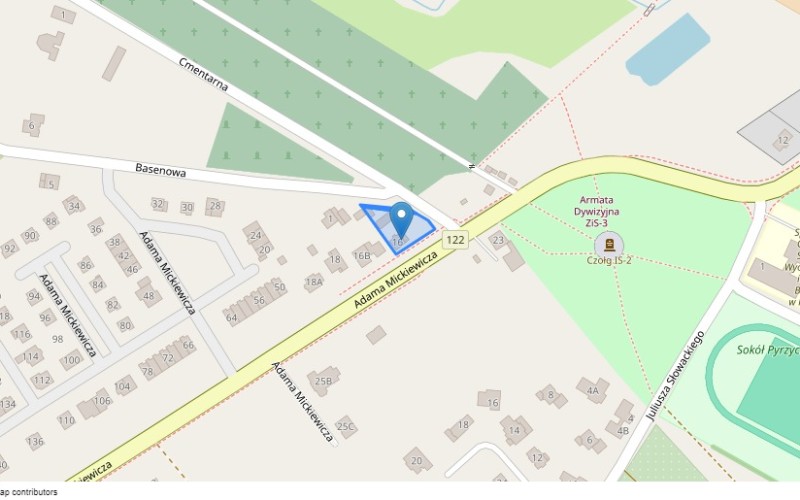 Dom w miejscowości Pyrzyce, Adama Mickiewicza 16 (zachodniopomorskie). Działki numer: 103, 48/2. Domy. Adama Mickiewicza 16, 74-200, Pyrzyce, (woj. zachodniopomorskie)