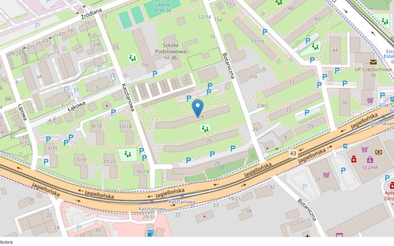 Mieszkanie w miejscowości Częstochowa, Botaniczna 24/47 (śląskie). Mieszkania. Botaniczna 24/47, 42-216, Częstochowa, (woj. śląskie)