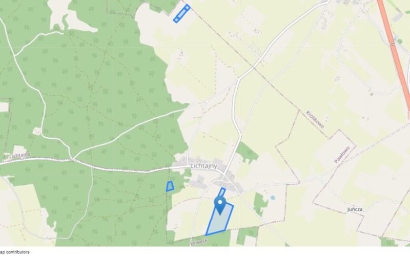 Grunt w miejscowości Lichtajny, Lichtajny (warmińsko-mazurskie). Działki numer: 35, 188, 22, 49, 257, 264. Działki i grunty. Lichtajny, 11-015, Lichtajny, (woj. warmińsko-mazurskie)
