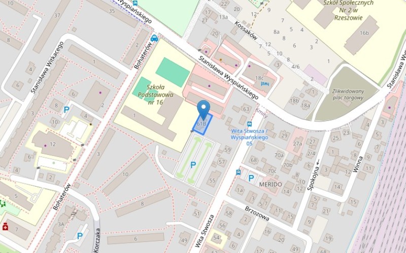 Dom w miejscowości Rzeszów, Wita Stwosza 61B (podkarpackie). Działka numer: 644/6. Domy. Wita Stwosza 61B, 35-113, Rzeszów, (woj. podkarpackie)