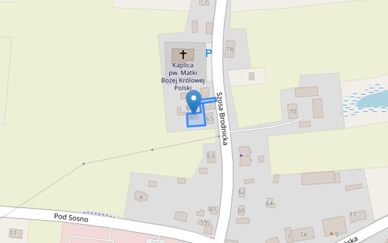 Dom w miejscowości Zbiczno, Szosa Brodnicka 67 (kujawsko-pomorskie). Działki numer: 75/6, 75/7. Domy. Szosa Brodnicka 67, 87-305, Zbiczno, (woj. kujawsko-pomorskie)