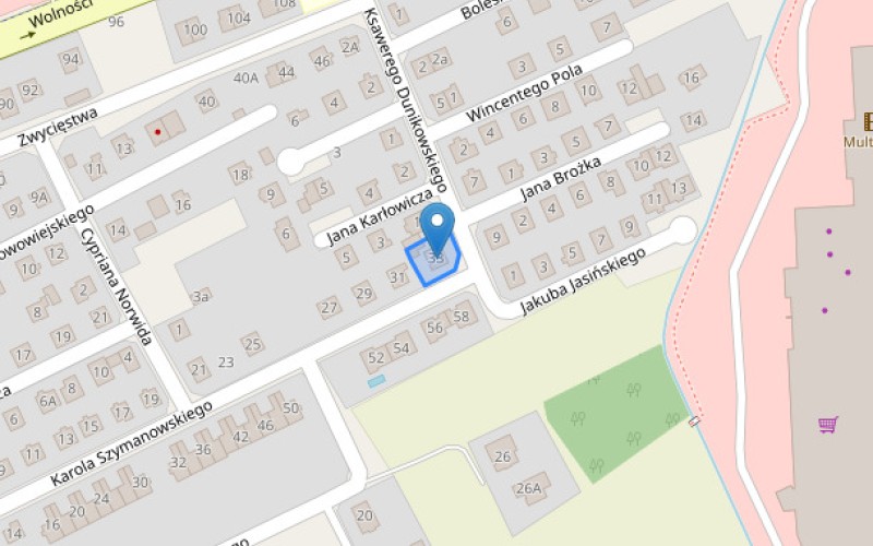 Dom w miejscowości Mielec, Karola Szymanowskiego 33 (podkarpackie). Działka numer: 1494. Domy. Karola Szymanowskiego 33, 39-300, Mielec, (woj. podkarpackie)