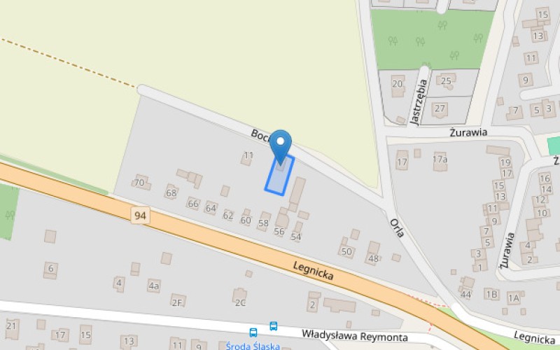 Dom w miejscowości Środa Śląska, Legnicka 58 (dolnośląskie). Działka numer: 32/1. Domy. Legnicka 58, 55-300, Środa Śląska, (woj. dolnośląskie)