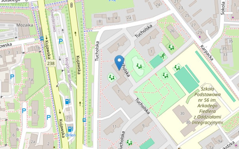 Mieszkanie w miejscowości Bydgoszcz, Tucholska 7/49 (kujawsko-pomorskie). Mieszkania. Tucholska 7/49, 85-165, Bydgoszcz, (woj. kujawsko-pomorskie)