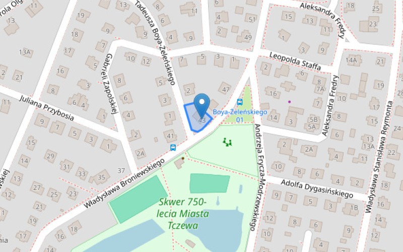 Dom w miejscowości Tczew, Władysława Broniewskiego 43 (pomorskie). Działka numer: 111. Domy. Władysława Broniewskiego 43, 83-110, Tczew, (woj. pomorskie)