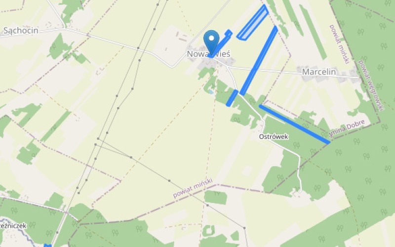 Dom w miejscowości Nowa Wieś, Nowa Wieś (mazowieckie). Działki numer: 149, 78, 109, 110, 186, 344, 75, 77, 111, 112, 150, 185, 70, 74. Domy. Nowa Wieś, 05-307, Nowa Wieś, (woj. mazowieckie)