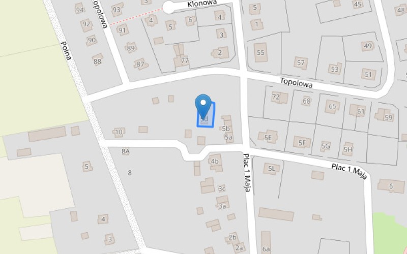 Dom w miejscowości Piecki, Plac 1 Maja 5D (warmińsko-mazurskie). Działka numer: 125/5. Domy. Plac 1 Maja 5D, 11-710, Piecki, (woj. warmińsko-mazurskie)