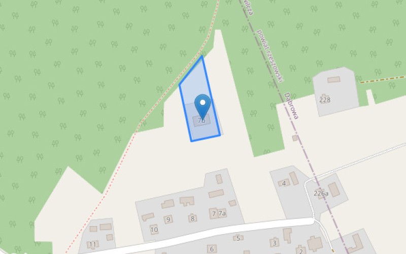 Dom w miejscowości Klęczany, Klęczany 7B (podkarpackie). Działka numer: 88/4. Domy. Klęczany 7B, 39-127, Klęczany, (woj. podkarpackie)