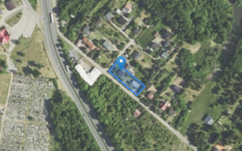 Dom w miejscowości Wrzosowa, Hutnicza 27 (śląskie). Działka numer: 1057/1. Domy. Hutnicza 27, 42-263, Wrzosowa, (woj. śląskie)