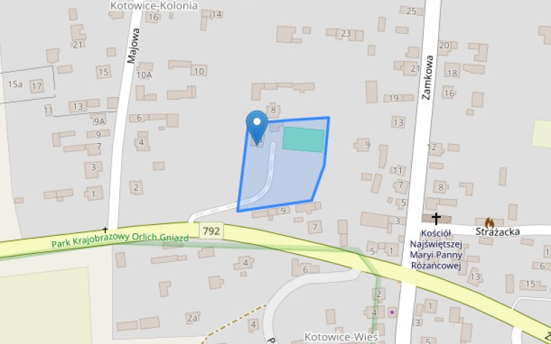 Dom w miejscowości Kotowice, Żarecka 1A (śląskie). Działka numer: 568/8. Domy. Żarecka 1A, 42-310, Kotowice, (woj. śląskie)