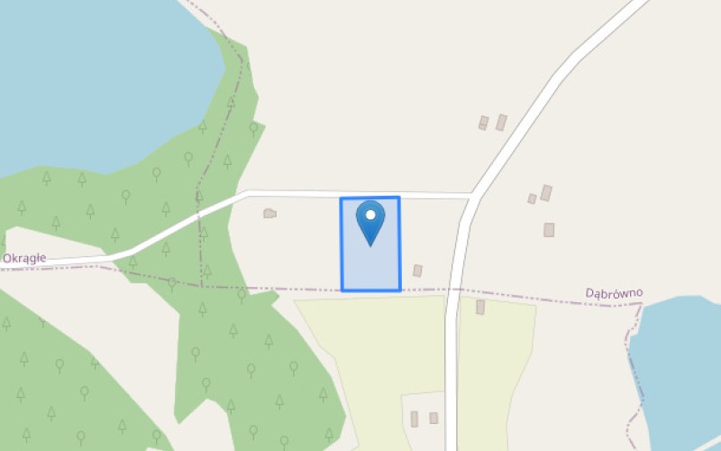 Grunt w miejscowości Dąbrówno, Dąbrówno (warmińsko-mazurskie). Działka numer: 438/3. Działki i grunty. Dąbrówno, 14-120, Dąbrówno, (woj. warmińsko-mazurskie)