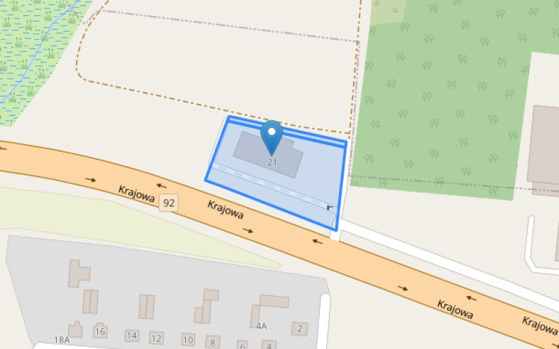 Nieruchomość komercyjna w miejscowości Kostrzyn, Krajowa 21 (wielkopolskie). Nieruchomości komercyjne. Krajowa 21, 62-025, Kostrzyn, (woj. wielkopolskie)