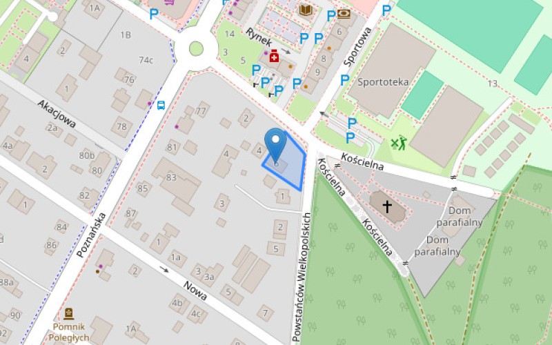 Dom w miejscowości Puszczykowo, Kościelna 6 (wielkopolskie). Działka numer: 861. Domy. Kościelna 6, 62-040, Puszczykowo, (woj. wielkopolskie)