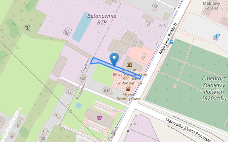 Grunt w miejscowości Radzymin, Aleja Jana Pawła II (mazowieckie). Działka numer: 10/3. Działki i grunty. Aleja Jana Pawła II, 05-250, Radzymin, (woj. mazowieckie)
