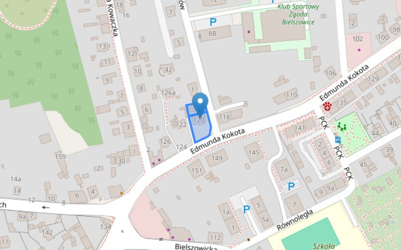 Dom w miejscowości Ruda Śląska, Edmunda Kokota 120 (śląskie). Działki numer: 3808/24, 3797/25. Domy. Edmunda Kokota 120, 41-711, Ruda Śląska, (woj. śląskie)