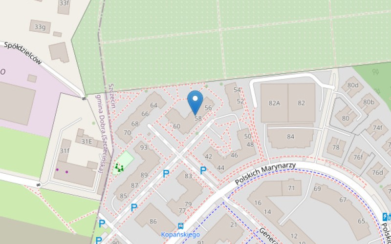 Mieszkanie w miejscowości Szczecin, Generała Stanisława Kopańskiego 58/11 (zachodniopomorskie). Mieszkania. Generała Stanisława Kopańskiego 58/11, 71-041, Szczecin, (woj. zachodniopomorskie)