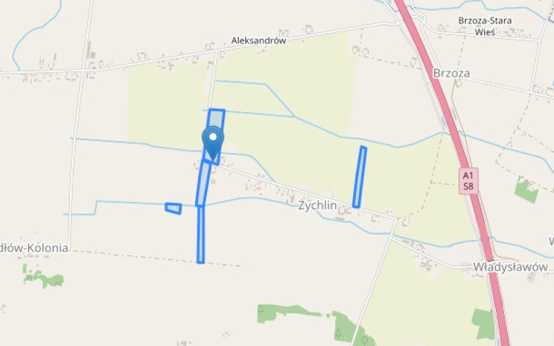 Dom w miejscowości Żychlin, Żychlin 19 (łódzkie). Działki numer: 41, 45, 19, 29, 1. Domy. Żychlin 19, 97-306, Żychlin, (woj. łódzkie)