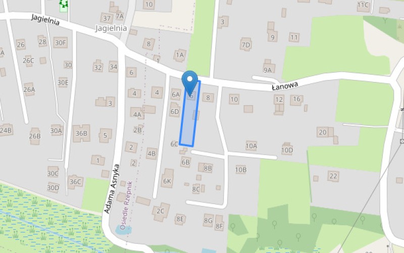 Dom w miejscowości Skawina, Łanowa 6 (małopolskie). Działka numer: 4621. Domy. Łanowa 6, 32-050, Skawina, (woj. małopolskie)