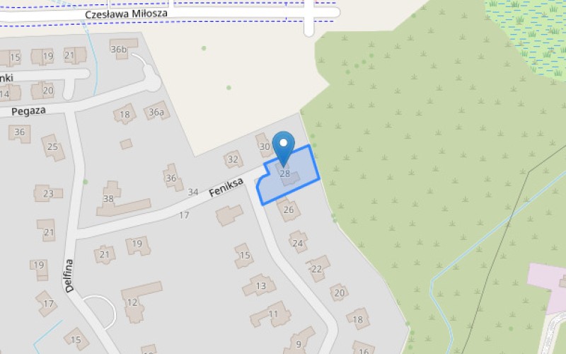 Dom w miejscowości Szczecin, Feniksa 28 (zachodniopomorskie). Działka numer: 1/103. Domy. Feniksa 28, 71-790, Szczecin, (woj. zachodniopomorskie)