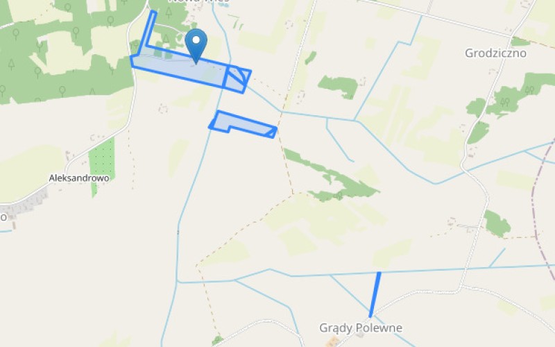 Grunt w miejscowości Nowa Wieś, Grądy Polewne,  (mazowieckie). Działki numer: 239/4, 239/3, 176, 227, 228, 234, 241/2, 241. Działki i grunty. , 07-207, Nowa Wieś, Grądy Polewne, (woj. mazowieckie)