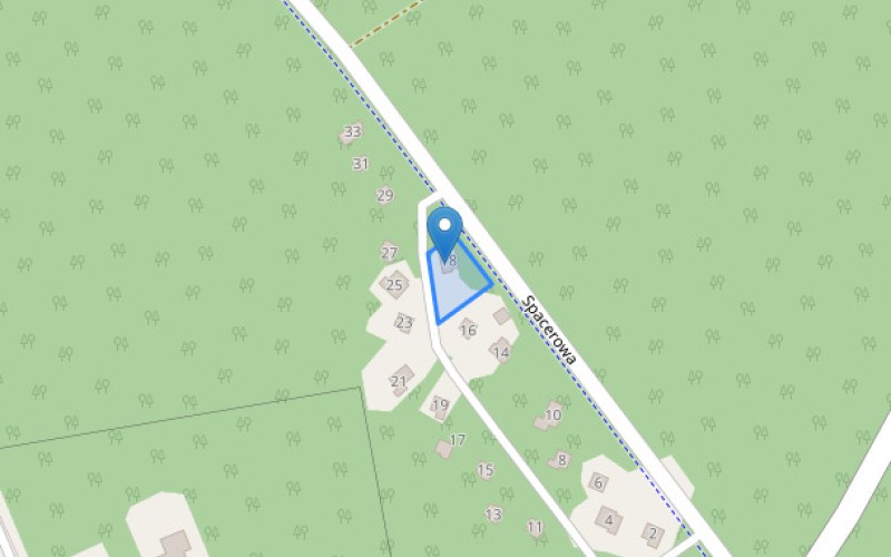 Dom w miejscowości Białobrzegi, Spacerowa 18 (mazowieckie). Działka numer: 80. Domy. Spacerowa 18, 05-126, Białobrzegi, (woj. mazowieckie)