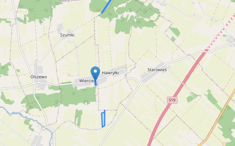 Nieruchomość w miejscowości Wiercień, Szumki, Wiercień, Szumki (podlaskie). Inne. Wiercień, Szumki, 17-111, Wiercień, Szumki, (woj. podlaskie)