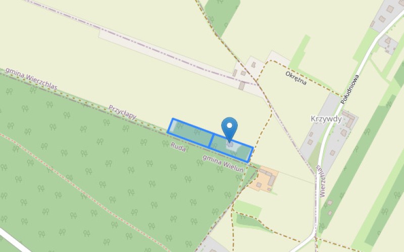 Dom w miejscowości Wierzchlas, Przycłapy (łódzkie). Działki numer: 21/1, 21/2. Domy. Przycłapy, 98-324, Wierzchlas, (woj. łódzkie)