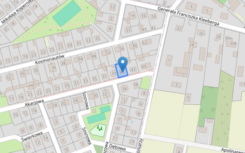 Dom w miejscowości Parczew, Akacjowa 41 (lubelskie). Działka numer: 2509. Domy. Akacjowa 41, 21-200, Parczew, (woj. lubelskie)